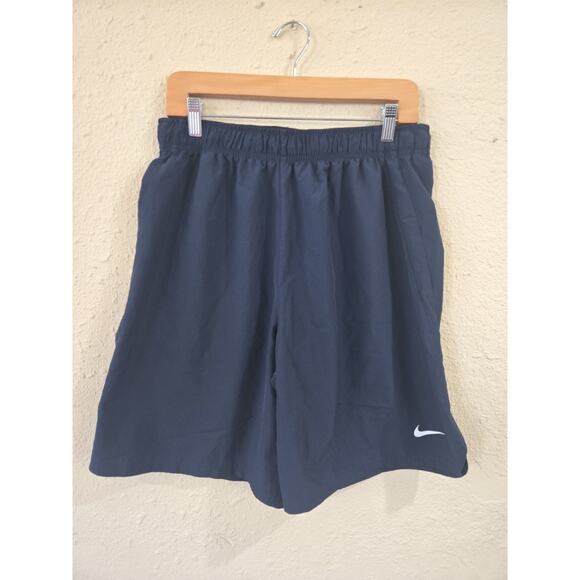 Nike Dri Fit Men's Shorts, Navy Blue, Inner Drawstring, Size Large - Picture 1 of 6